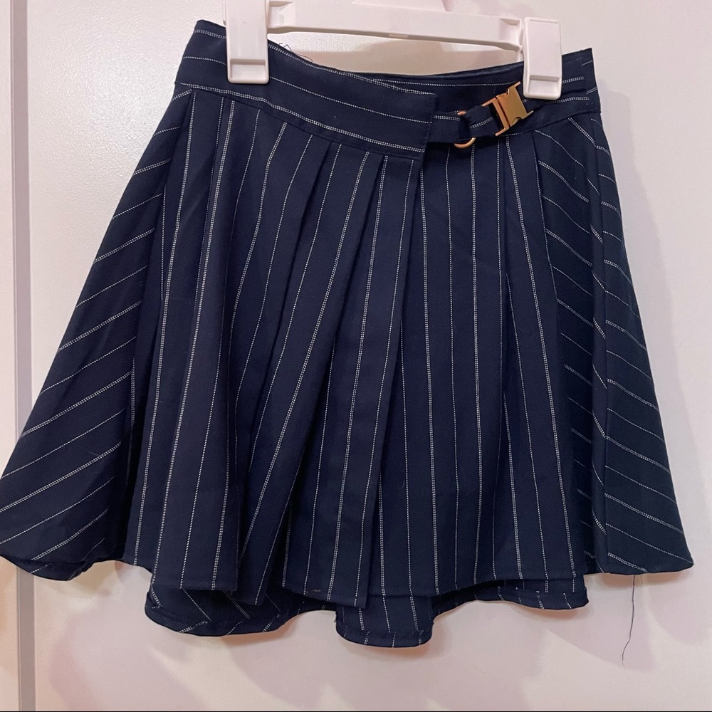 Urban outfitters navy school girl skirt with buckle